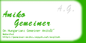 aniko gemeiner business card